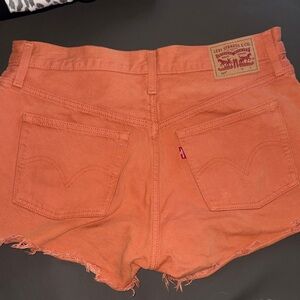 Levi's Women's Orange Jean Shorts